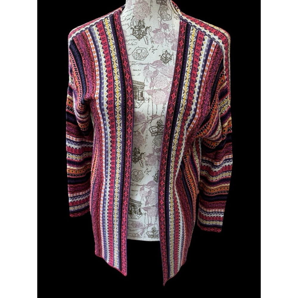 Women's VTG Myan Knit Sweater. Made In USA! Size Medium. Multicolor Stripe HTF
